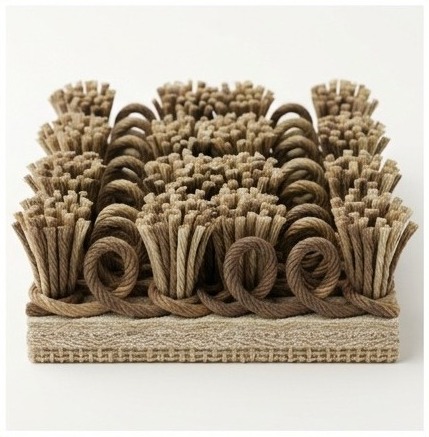 Cut and loop carpet texture close-up